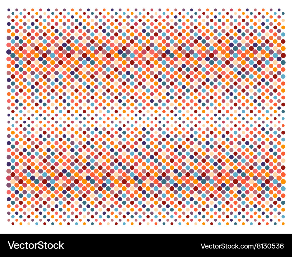 Retro polka dots not ending background Vector Image