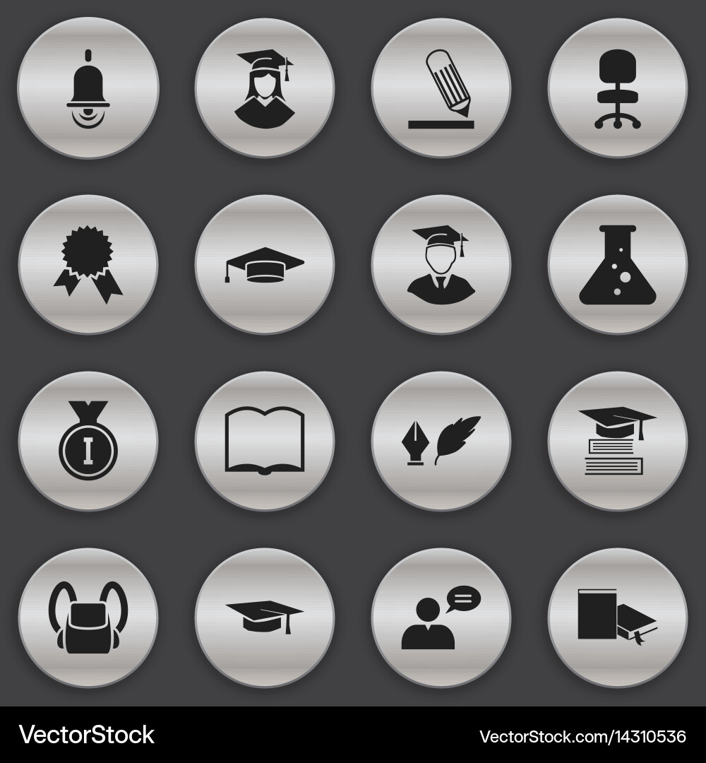 Set of 16 editable science icons includes symbols vector image