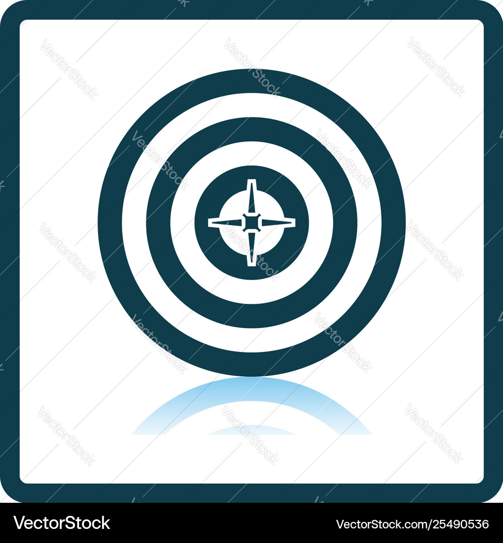 Target with dart in center icon vector image