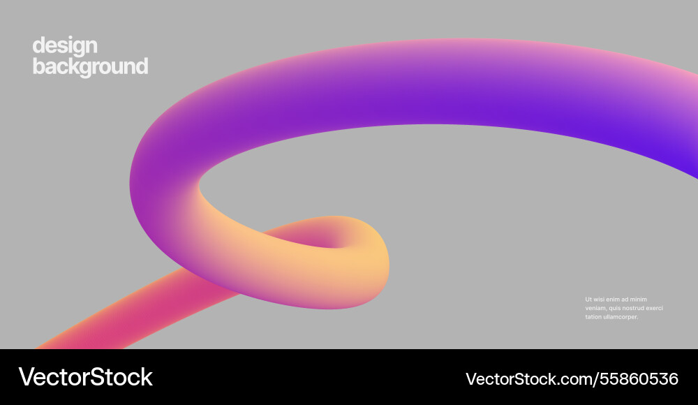 Template with colorful gradient squiggles shapes Vector Image