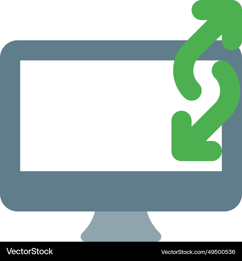 Verwendung von Desktop-Computern für die Datenübertragung Vektorbild