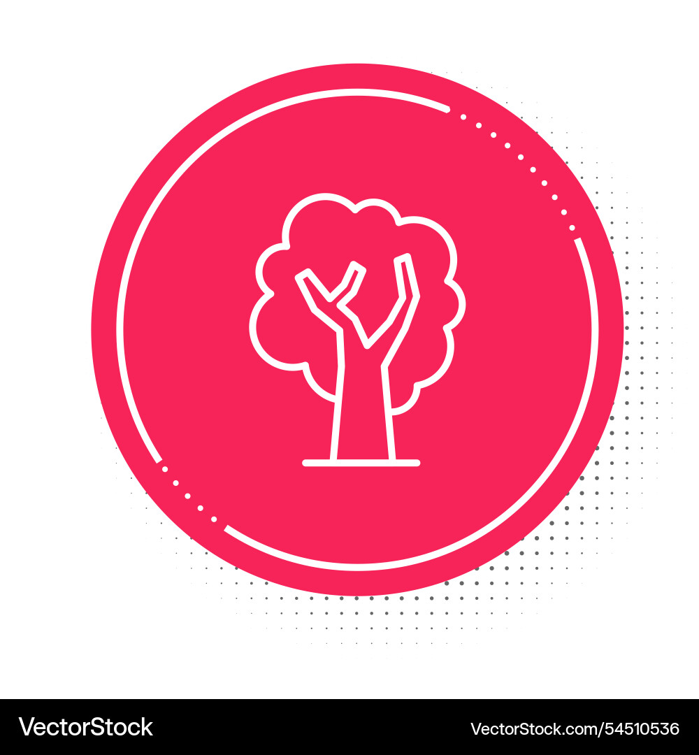 White line tree icon isolated on background White line tree icon isolated on background Vector Image