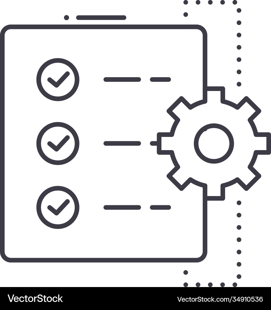 Workflow icon linear isolated thin Workflow icon linear isolated thin vector image