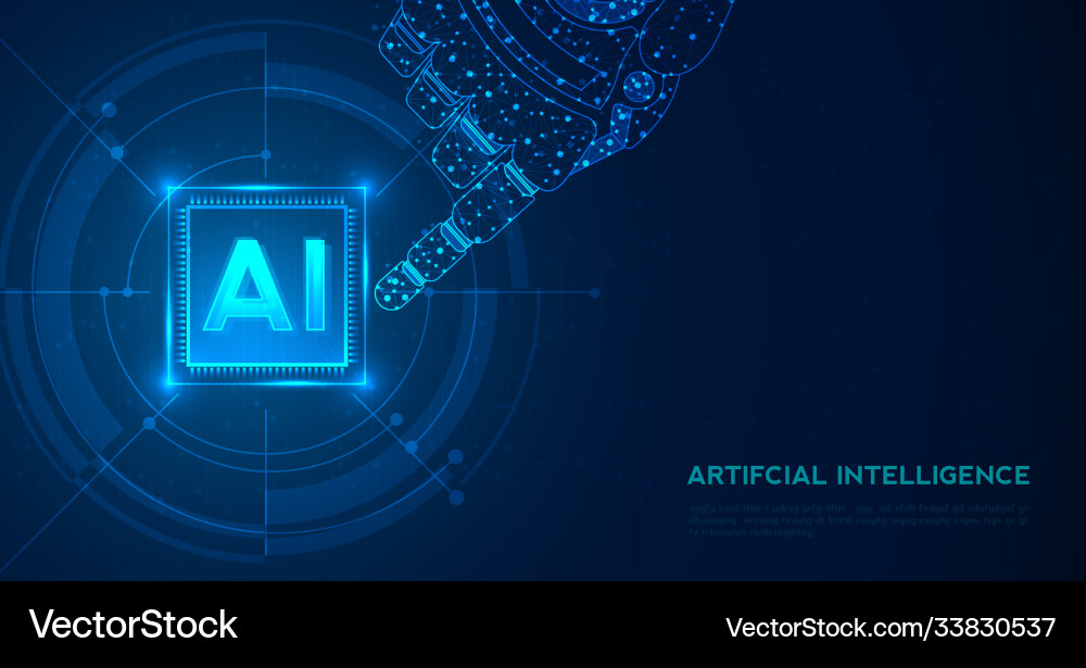 Artificial intelligence machine learning ai data Artificial intelligence machine learning ai data vector image