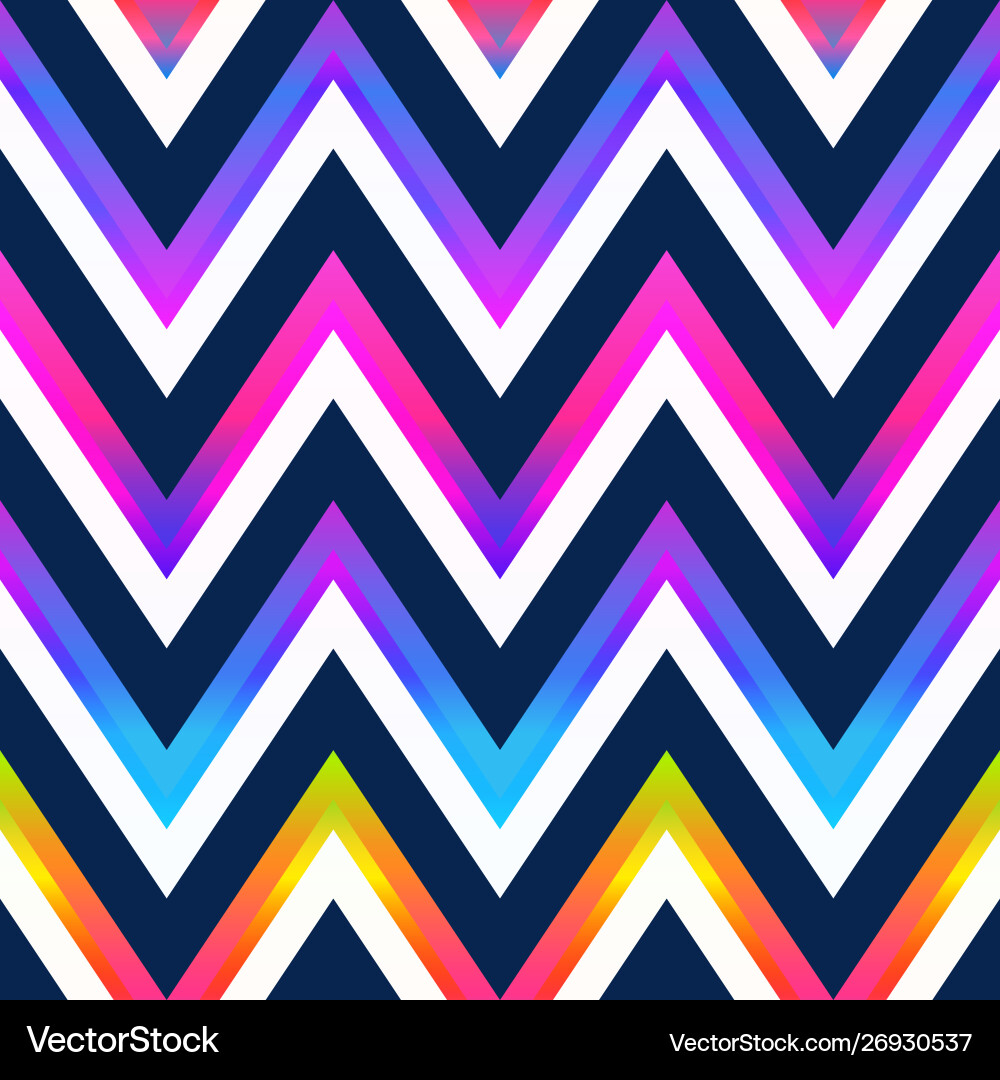 Bright zigzag seamless pattern vector image