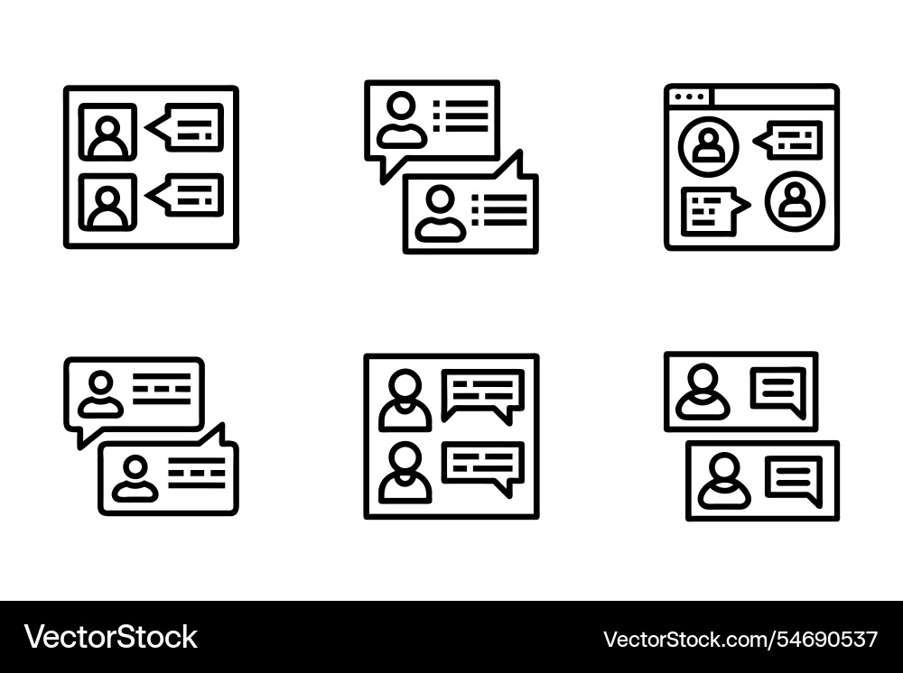 Chat icon bundle set in style Vector Image