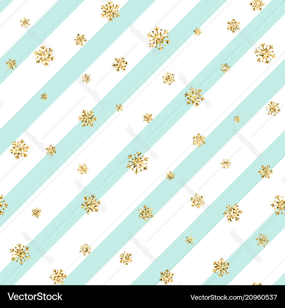 Christmas gold snowflake seamless pattern golden Christmas gold snowflake seamless pattern golden vector image