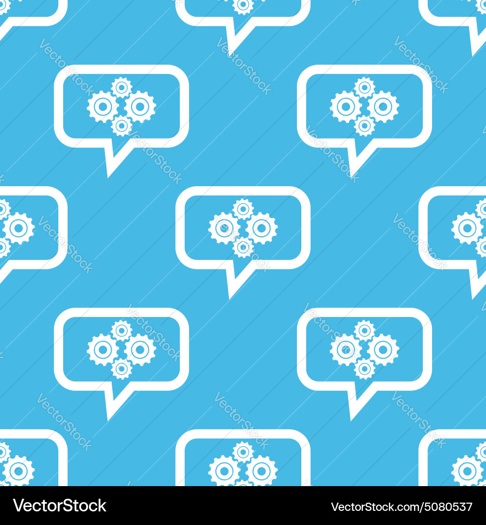 Cogs message pattern vector image