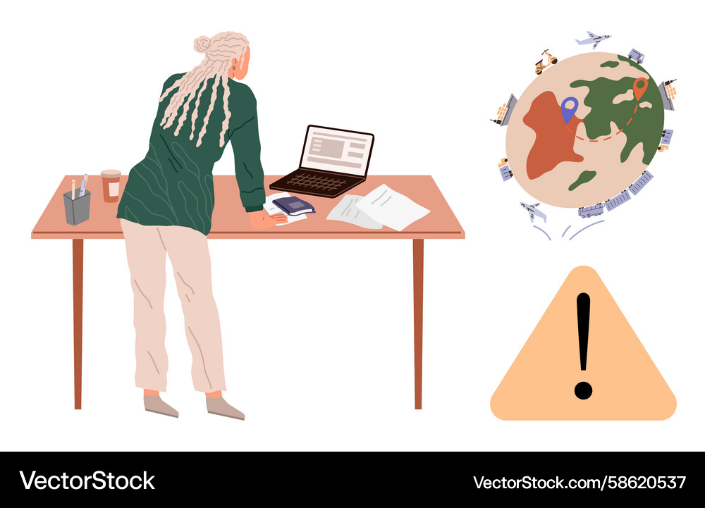 Data Analysis & Global Insights Vector Image