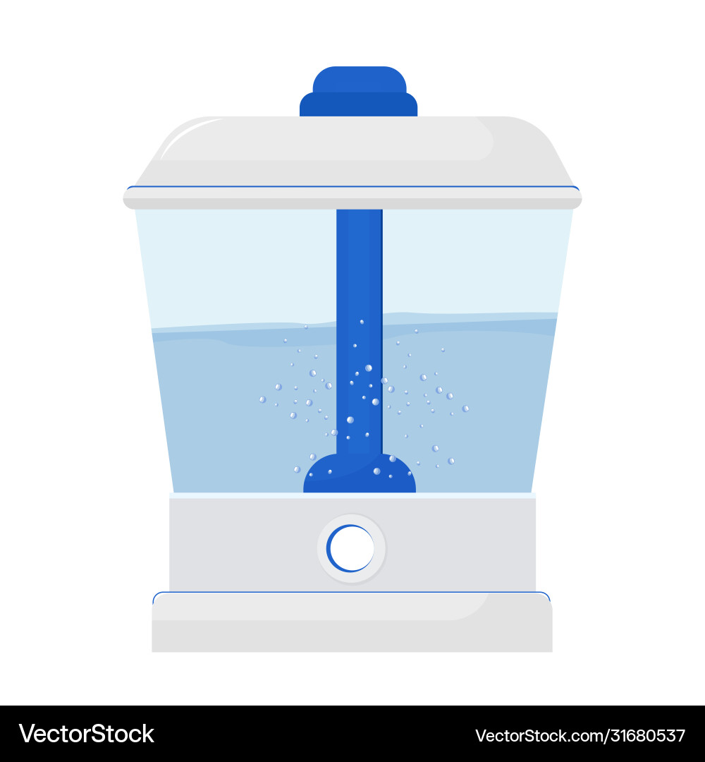 Home humidifier in flat style household appliance Home humidifier in flat style household appliance vector image