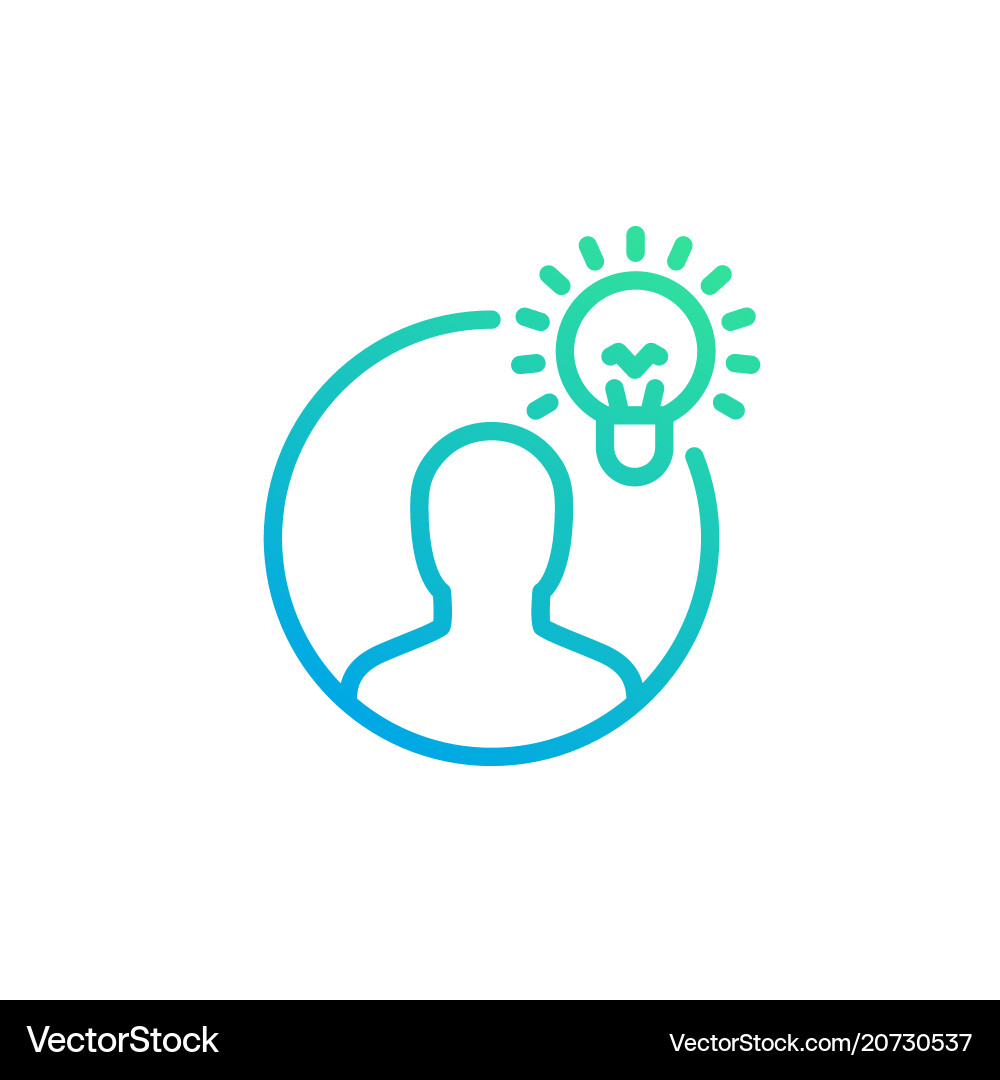 Idea insight linear icon vector image
