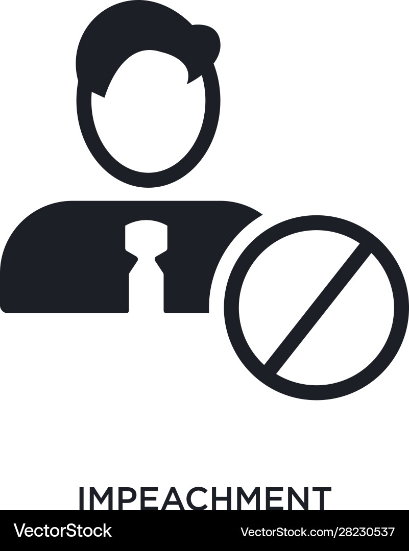 Impeachment isolated icon simple element from Vector Image