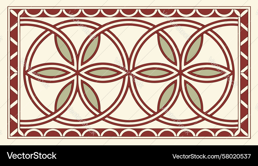 Interlocking Circular Knot Pattern Vector Image