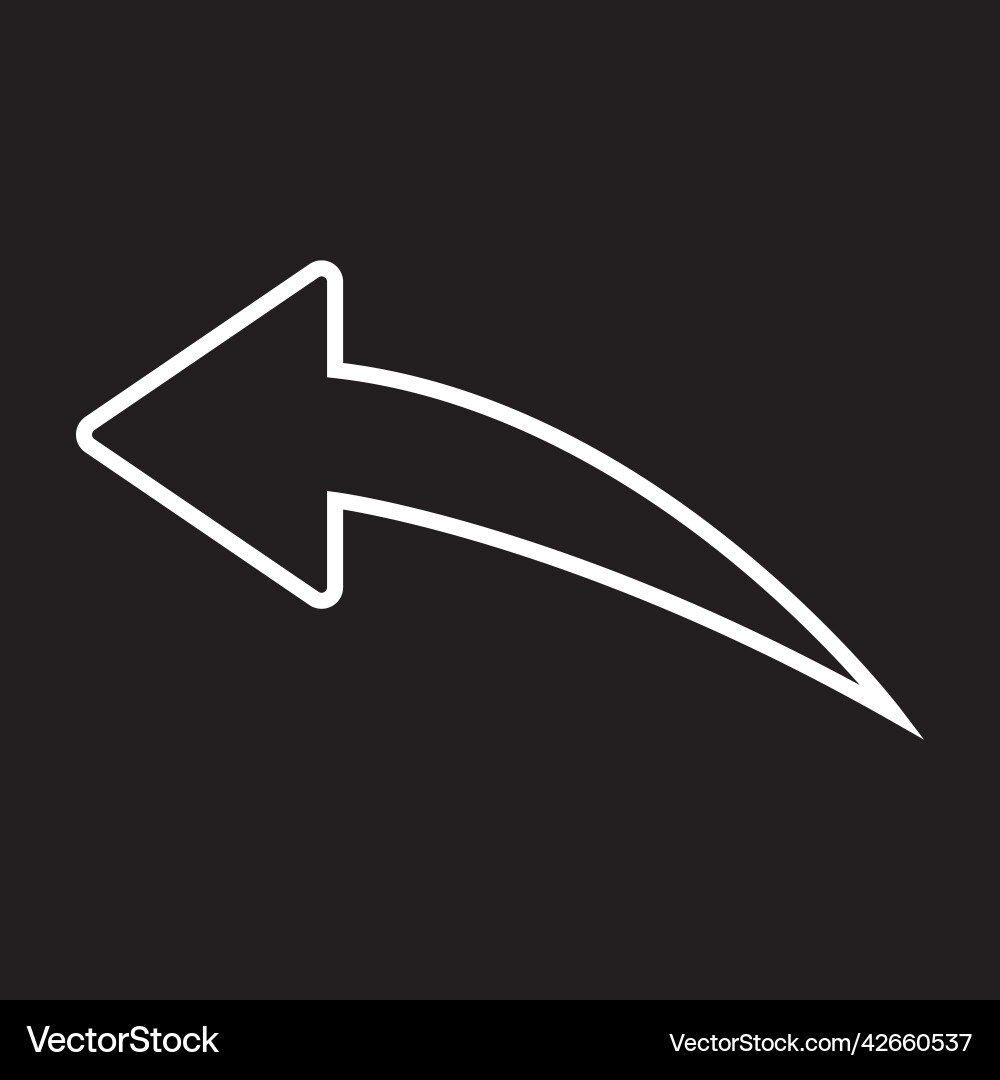 Reply to message or chat arrow line icon Reply to message or chat arrow line icon vector image