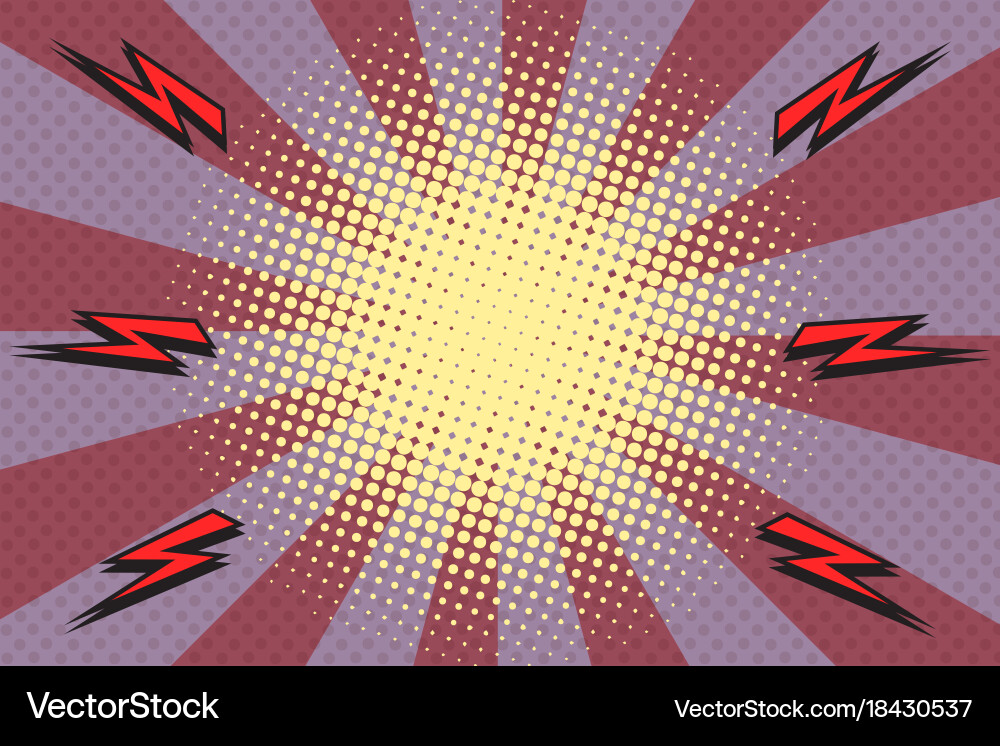 Retro Lightning Rays Background vector image