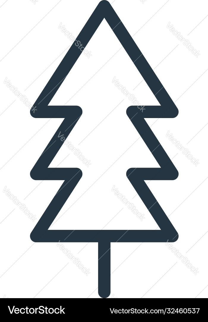 Tree icon editable stroke linear symbol Tree icon editable stroke linear symbol Vector Image