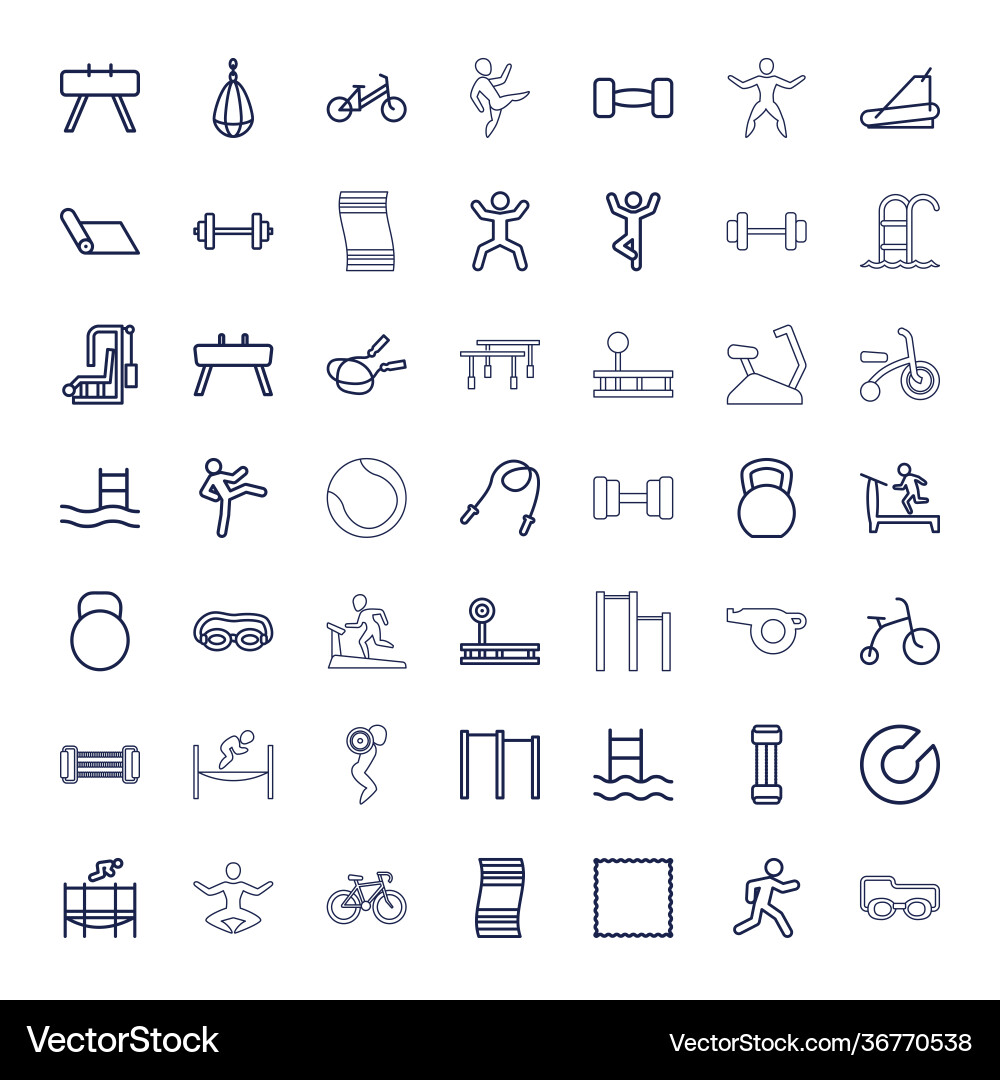 49 exercise icons (36770538) – Free Vector | VectorStock