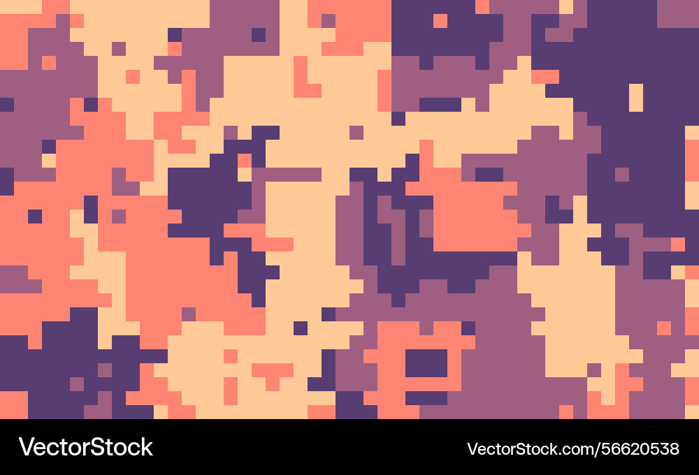 Abstract pixelated camouflage pattern in muted Abstract pixelated camouflage pattern in muted Vector Image