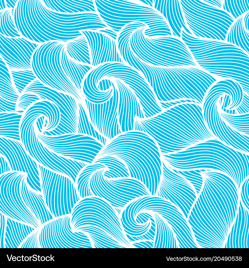 Abstract Wavy Curl Pattern vector image