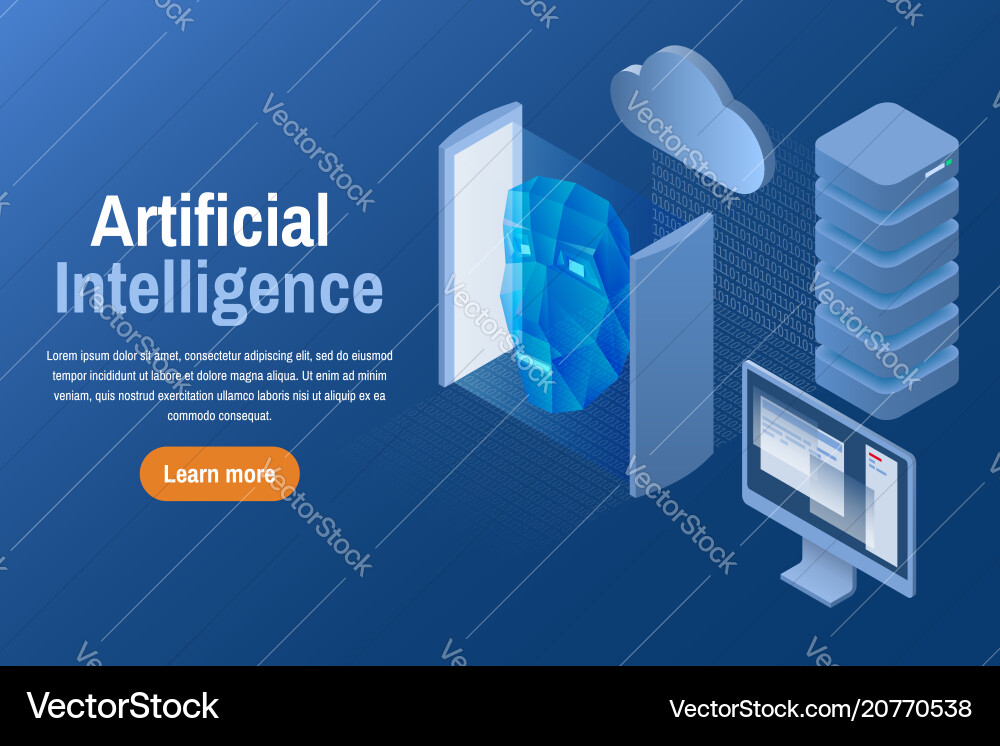 AI & Machine Learning Isometric vector image