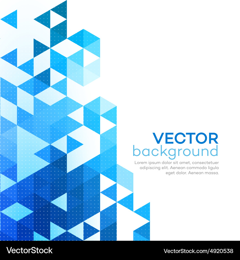 Blue Triangular Abstract Background Vector Image