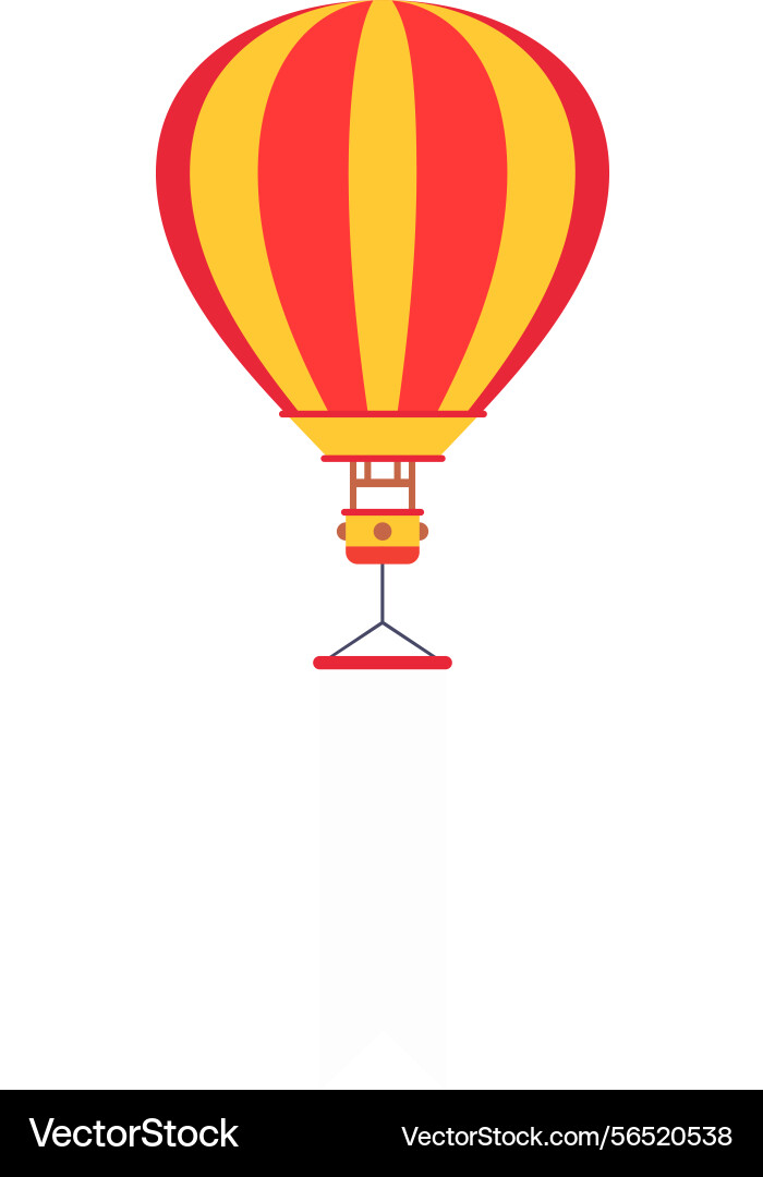 Bunte heiße Luftballon schwebend anmutig Vektorbild