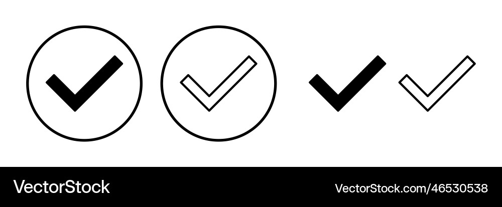 Check icon mark list button vector image