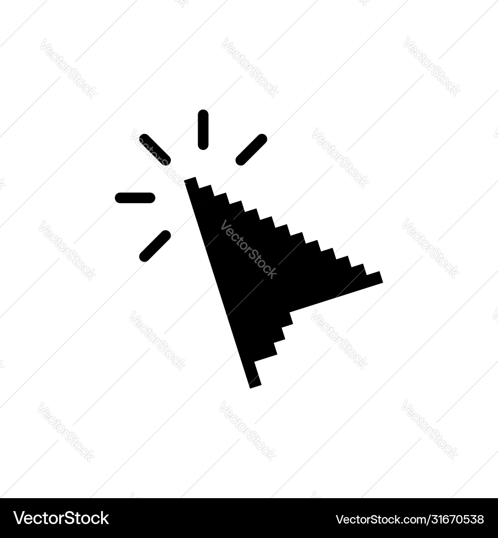 Click icon cursor symbol mouse Click icon cursor symbol mouse vector image