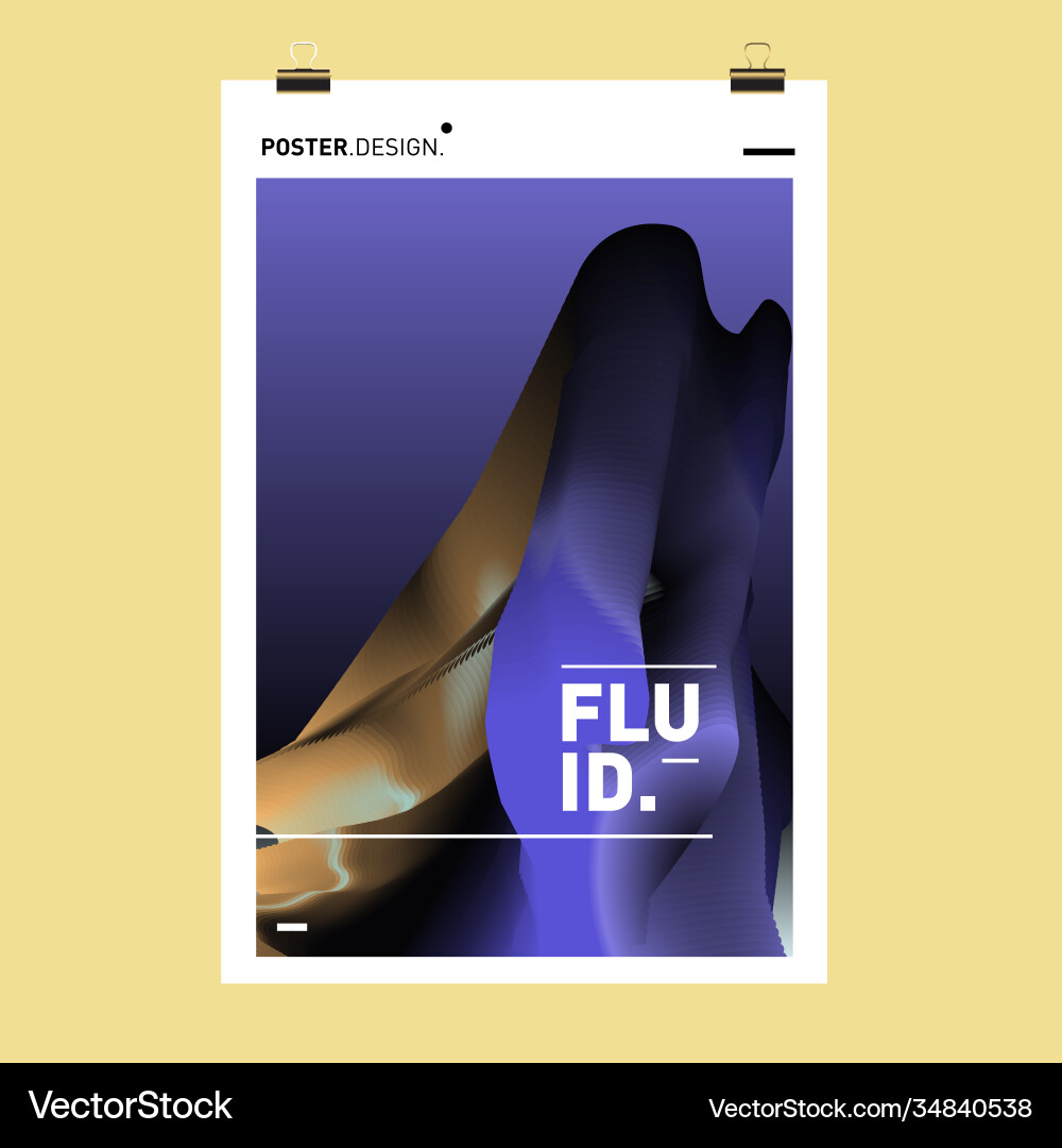 Colorful abstract fluid gradient pattern vector image