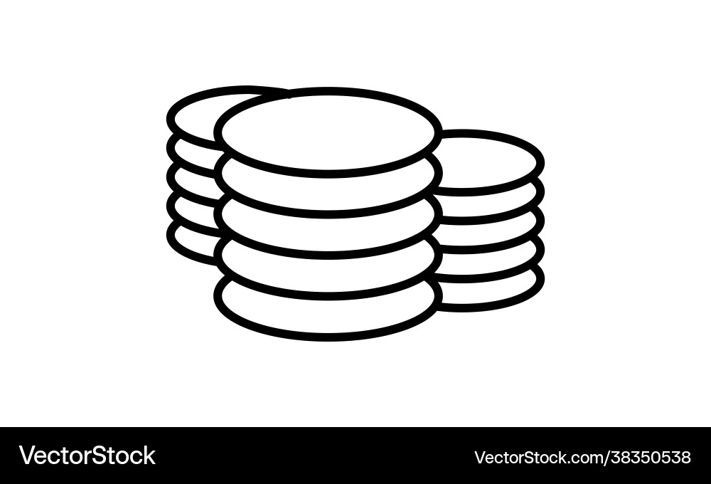 Database icon flat style Vector Image