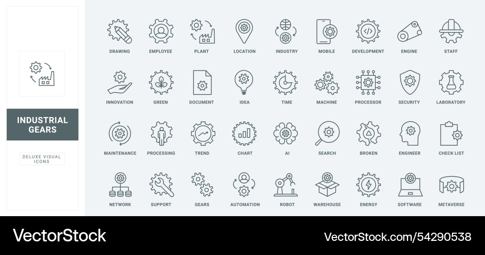Gears and tools in industry automation of factory Gears and tools in industry automation of factory vector image
