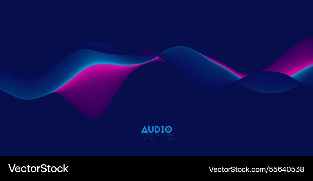 Gradient sound wave abstract background colorful Gradient sound wave abstract background colorful vector image