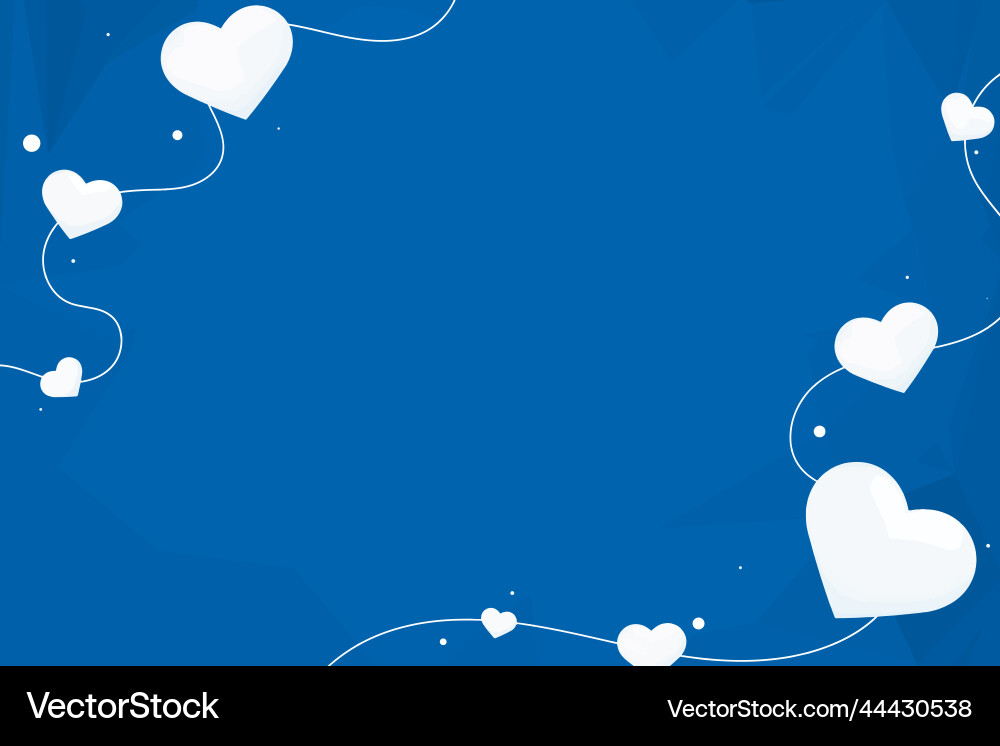 Heart string border geometric pattern background vector image