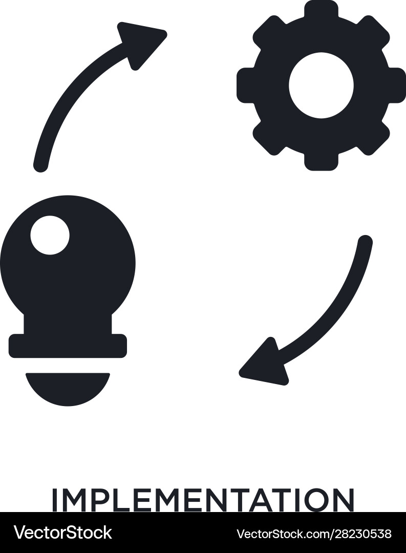 Implementation isolated icon simple element from Implementation isolated icon simple element from Vector Image