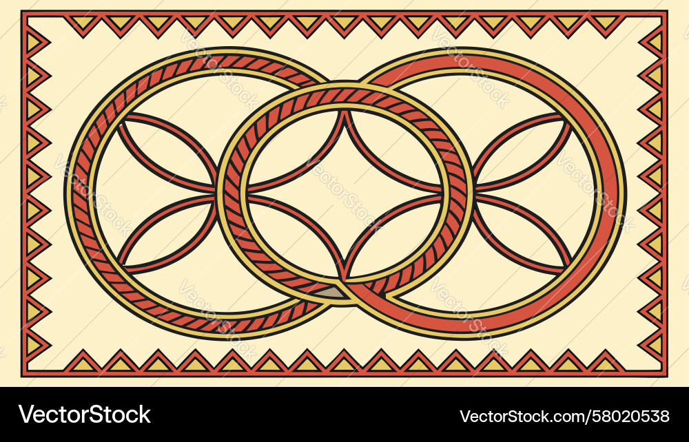 Interlocking Knot Pattern Vector Image