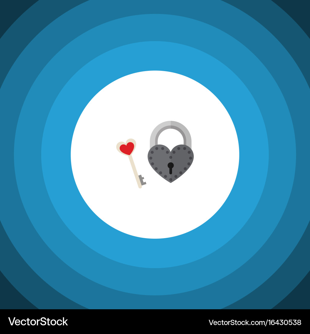 Isolated lock flat icon key element can Vector Image