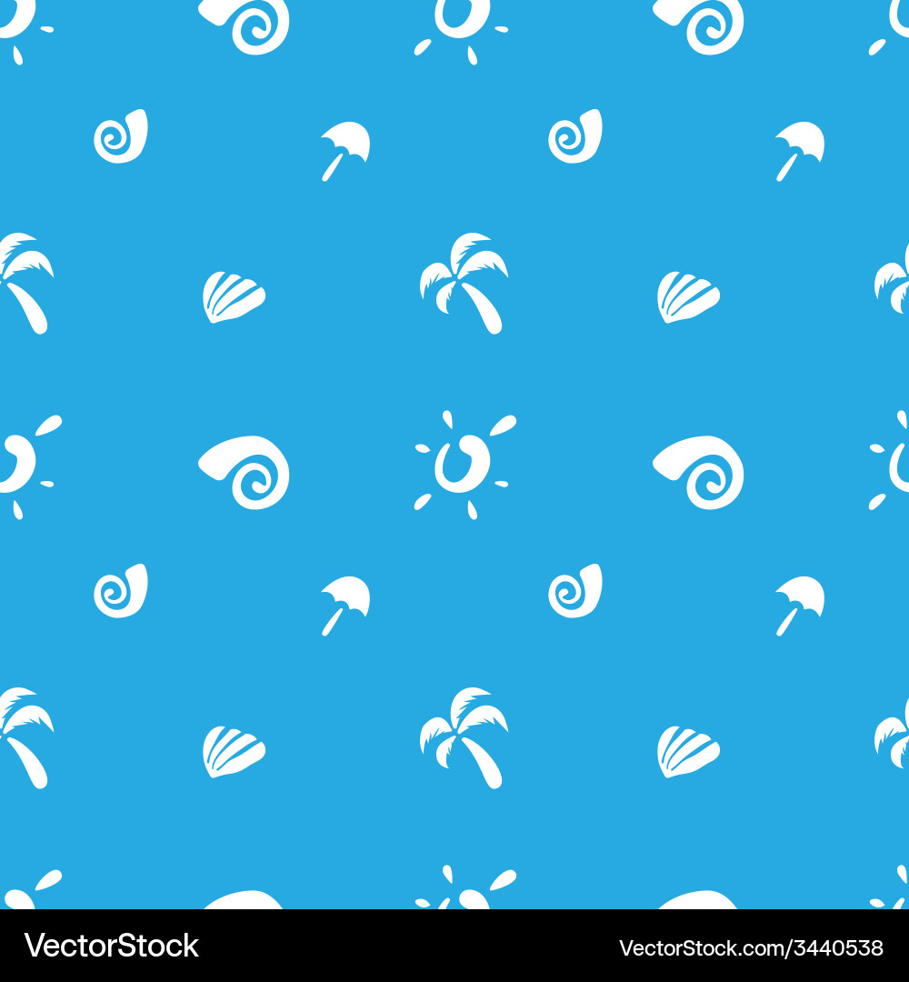 Minimalistic sea objects seamless pattern vector image