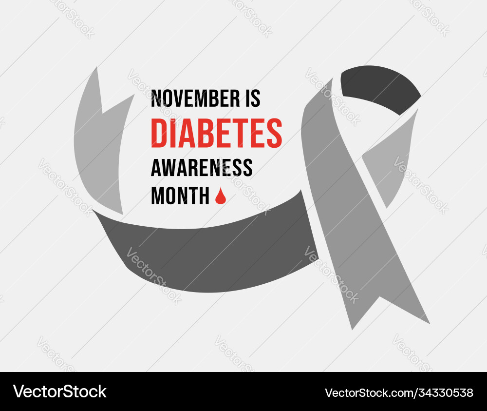 November diabetes awareness month November diabetes awareness month vector image