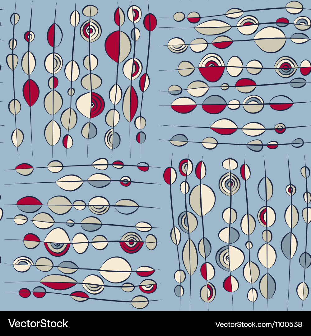 Retro Beads and Lines Pattern Vector Image