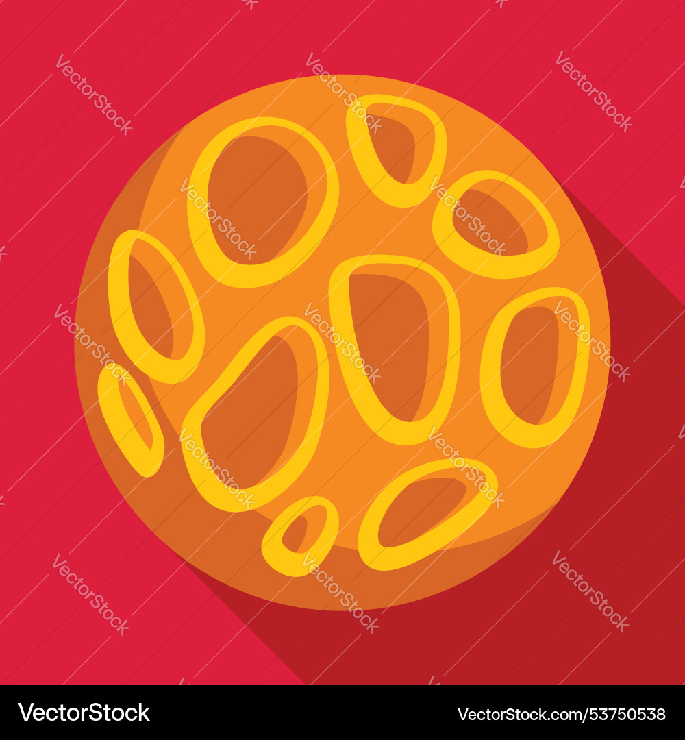 Round lotus root slice floating over red Round lotus root slice floating over red Vector Image