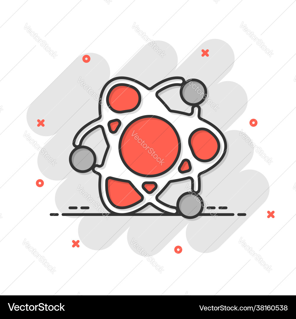 Science icon in comic style dna cell cartoon Science icon in comic style dna cell cartoon Vector Image