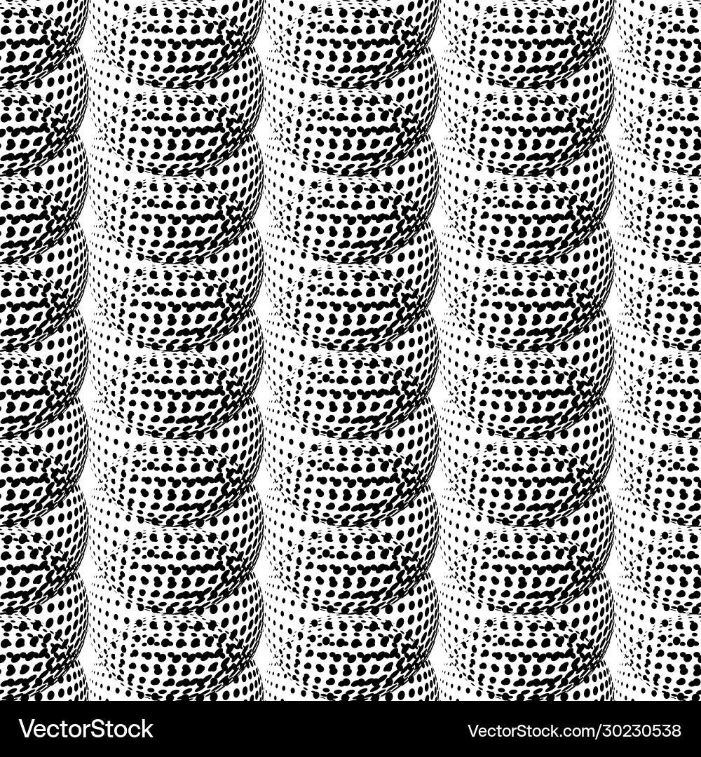 Seamless pattern with abstract round 3d halftone Vector Image