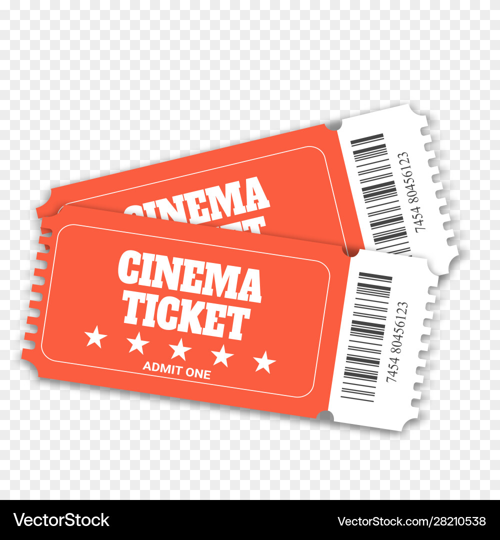 Two cinema tickets Royalty Free Vector Image - VectorStock