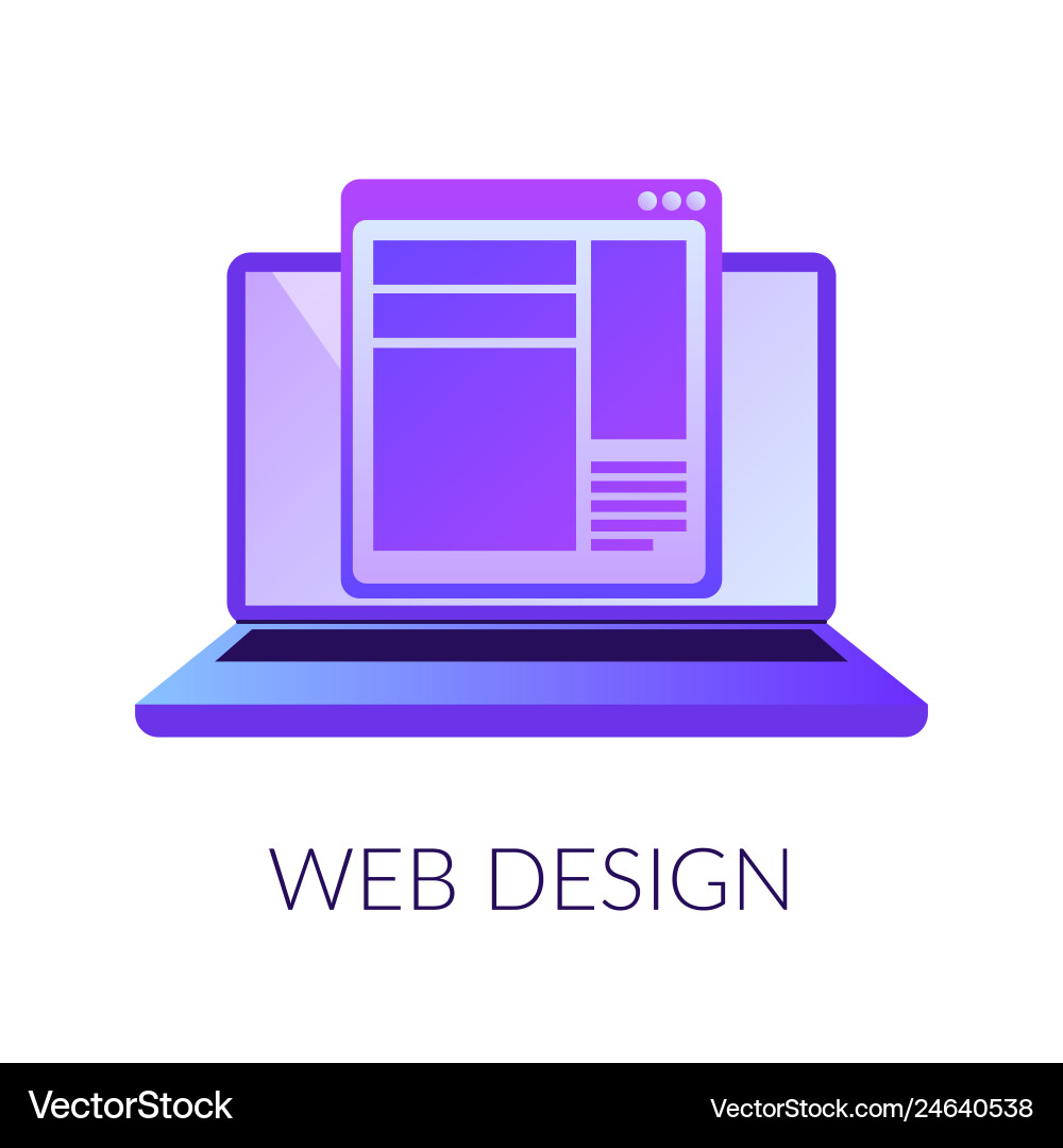 Web design digital interface concept vector image