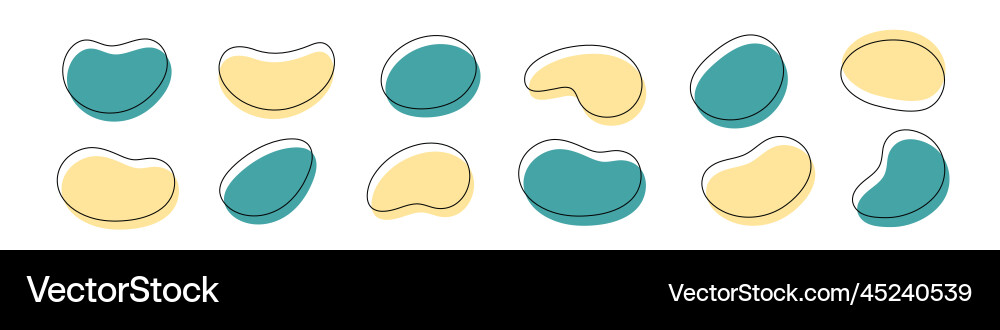 Abstract dynamic blob wave set organic Abstract dynamic blob wave set organic Vector Image
