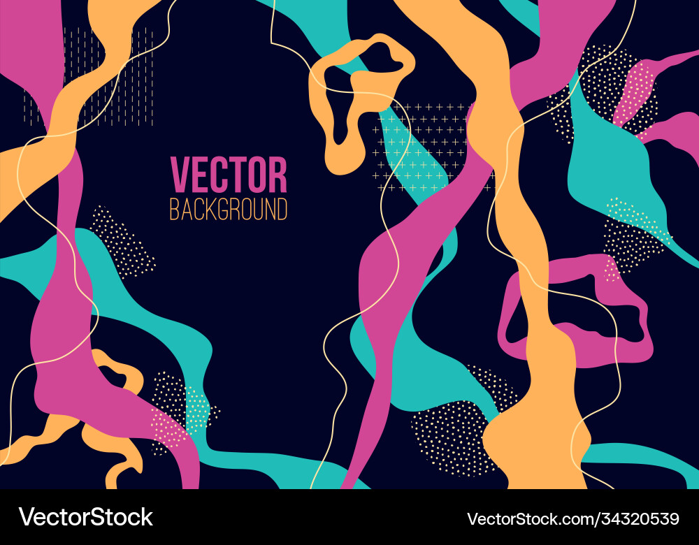 Abstract pattern cartoon texture with lines dots vector image