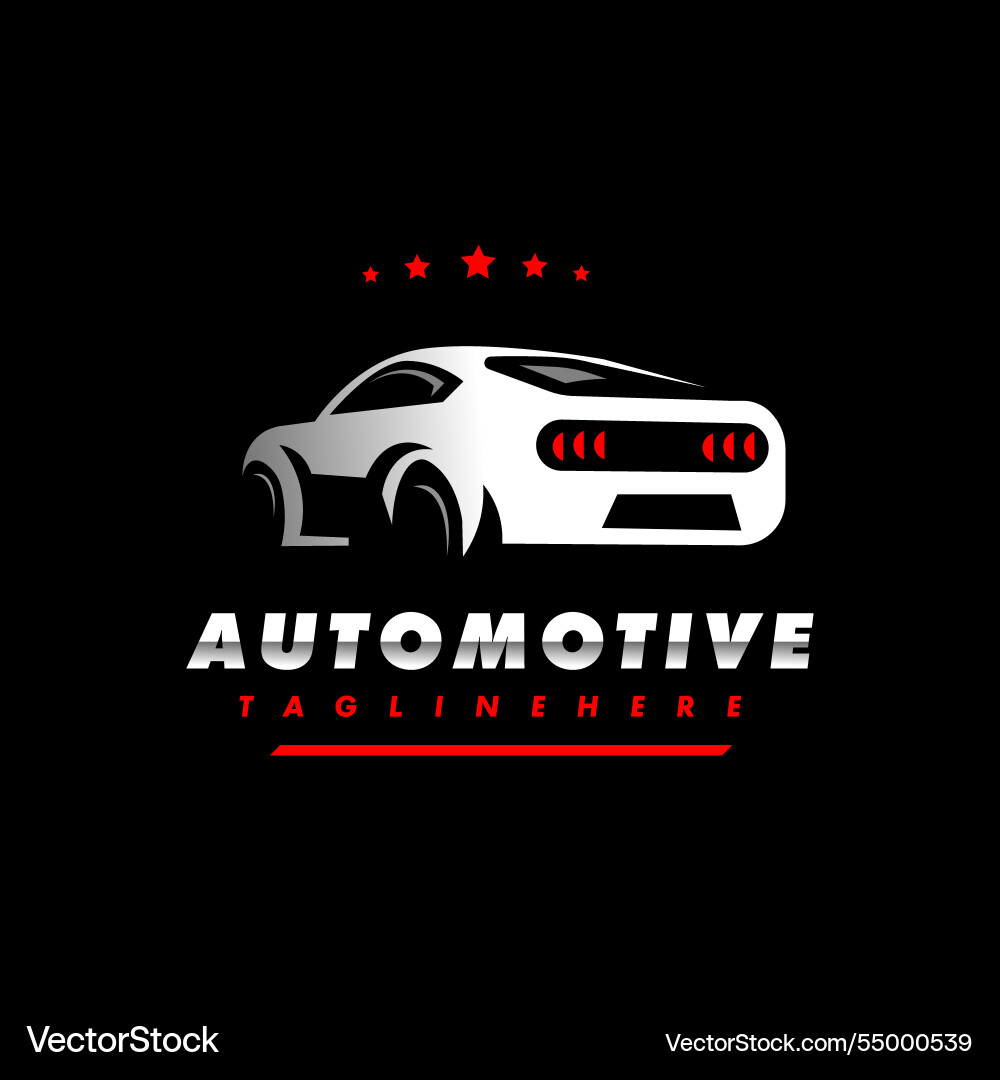 Car logo with five star Car logo with five star vector image