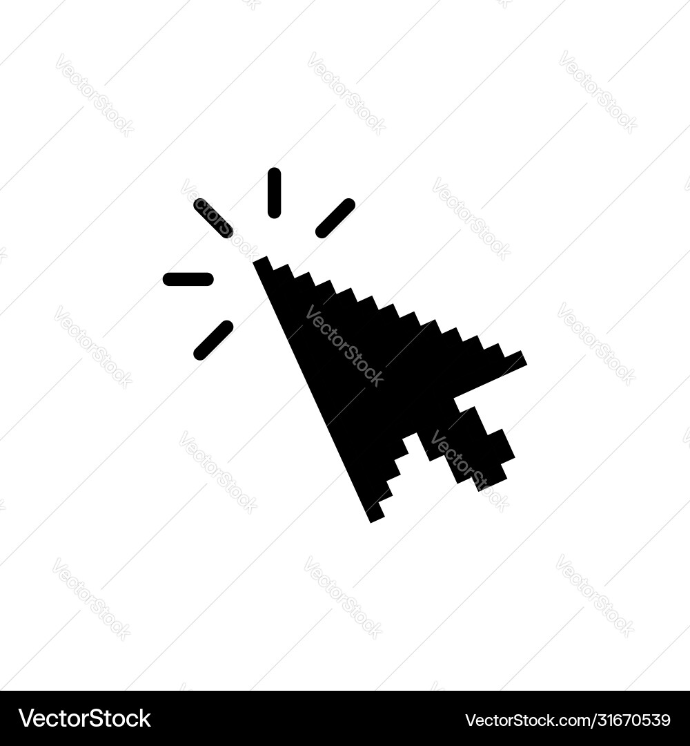 Click icon cursor symbol mouse Click icon cursor symbol mouse vector image