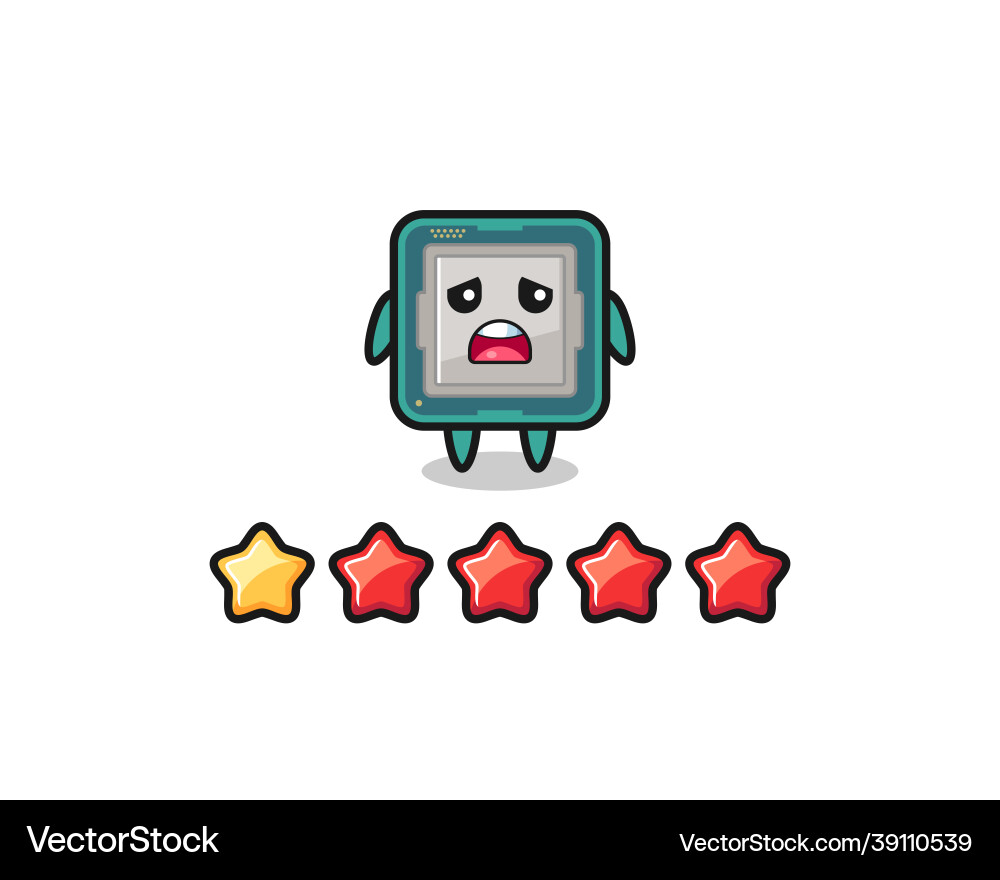 Customer bad rating processor cute character Customer bad rating processor cute character vector image