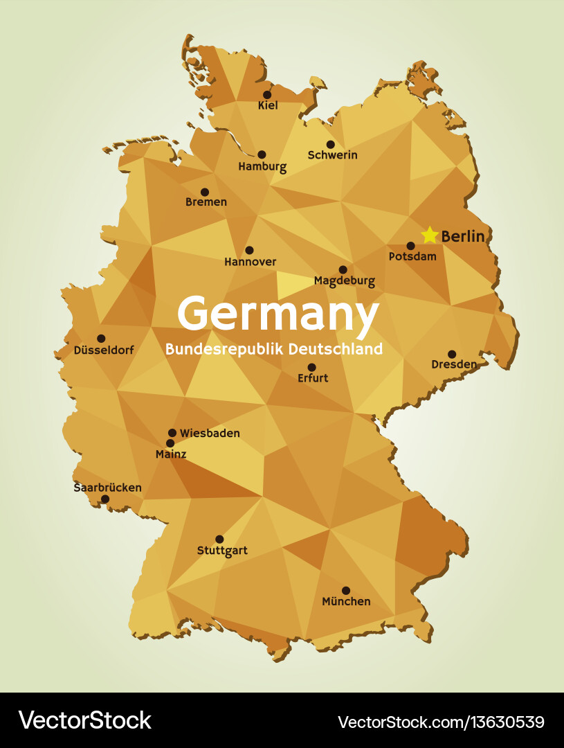 Deutschland Karte - Bundesländer vektorbild